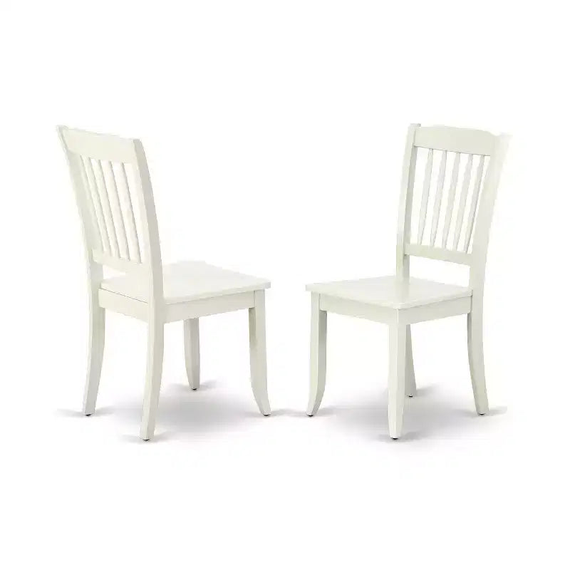 HomeStock 5-teiliges Esszimmer-Set mit Tischplatte aus massivem Holz in Leinenweiß und Klappe – für 4 Personen