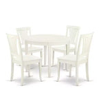 Retro Round Dining Set 5Pc - 42 Inch Table & 4 Chairs - Renaissance Style Kitchen Furniture