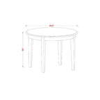 Retro-Essgruppe 5-teilig – 107-cm-Tisch & 4 Stühle – Küchenmöbel im Renaissancestil