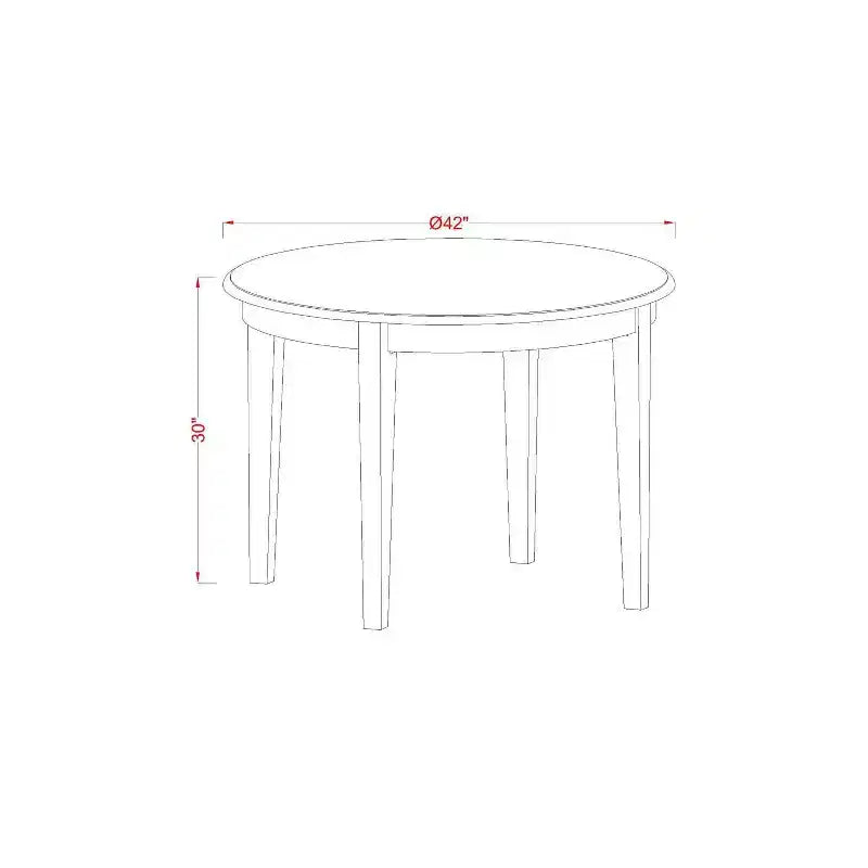 Retro-Essgruppe 5-teilig – 107-cm-Tisch & 4 Stühle – Küchenmöbel im Renaissancestil