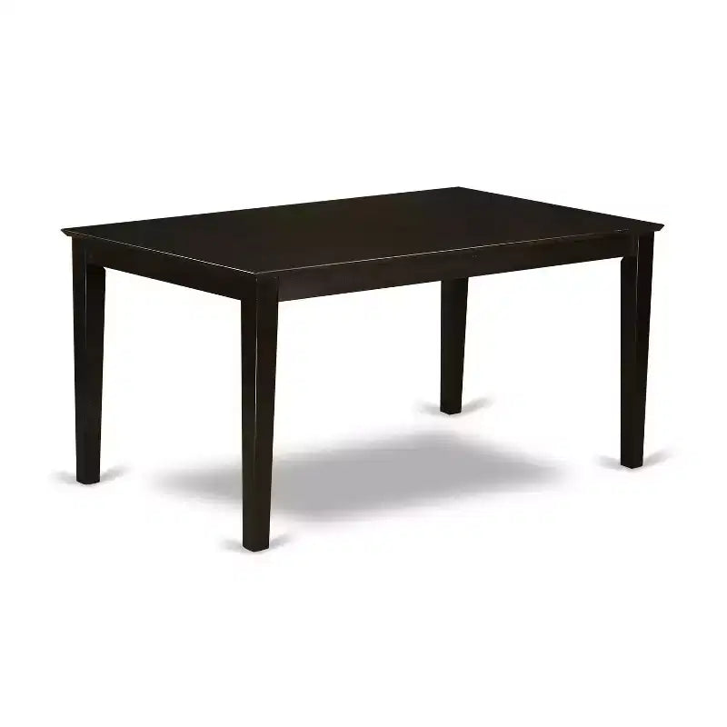 HomeStock 6-Piece Rectangle Cappuccino Finish Solid Wood Top Dining Table with 1 Bench, 4 Chairs