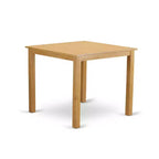 5-Piece Natural Oak Finish Solid Wood Top - Dining Room Set - Seats 4