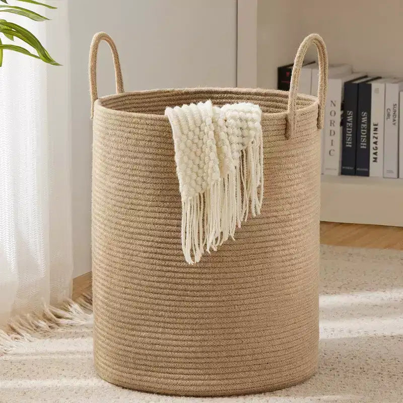 Laundry Hamper Basket by Generic, 58L Tall Laundry Basket, Baby Nursery Hamper
