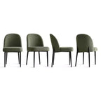 Armlose Polster Esszimmerstühle 4er-Set, Seitenstühle aus Leinenmischgewebe mit Metallbeinen, Moderne Küchen-Esszimmerstühle - Panipeachy
