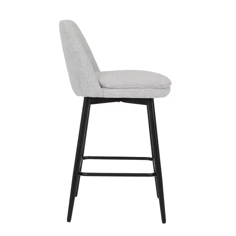 Homy Casa 2er-Set drehbarer Barhocker in Thekenhöhe mit gepolsterten Sitzen, Sitzhöhe 65 cm