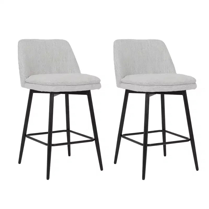 Homy Casa 2er-Set drehbarer Barhocker in Thekenhöhe mit gepolsterten Sitzen, Sitzhöhe 65 cm