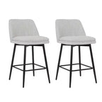 Homy Casa 2er-Set drehbarer Barhocker in Thekenhöhe mit gepolsterten Sitzen, Sitzhöhe 65 cm