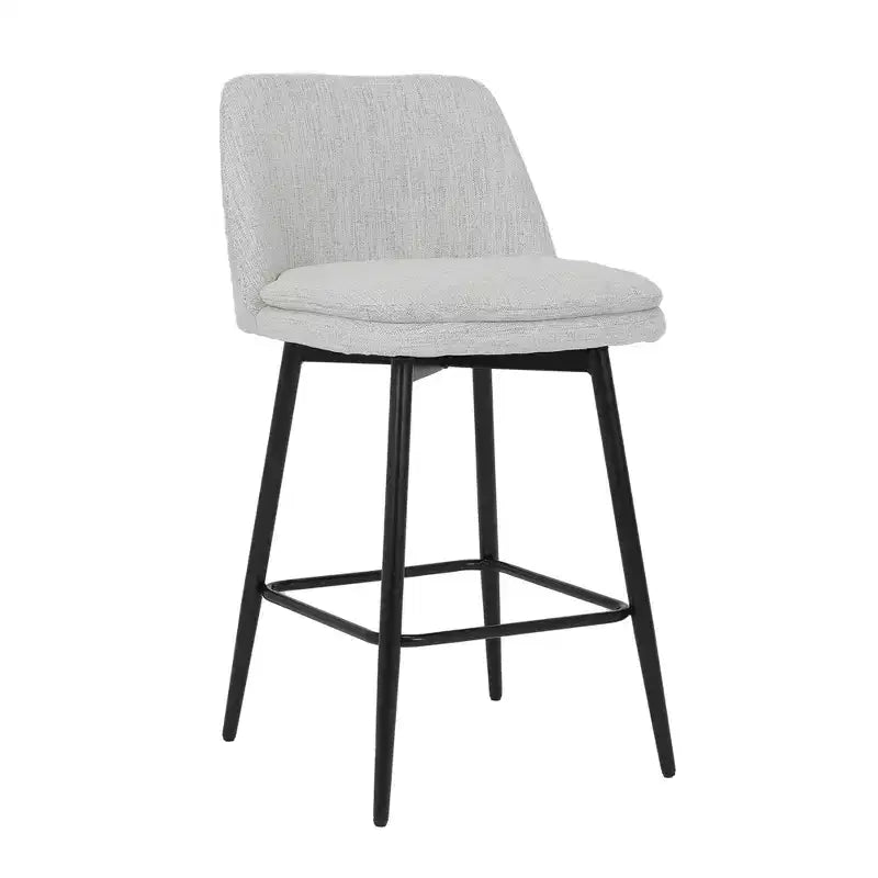 Homy Casa 2er-Set drehbarer Barhocker in Thekenhöhe mit gepolsterten Sitzen, Sitzhöhe 65 cm
