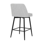 Homy Casa 2er-Set drehbarer Barhocker in Thekenhöhe mit gepolsterten Sitzen, Sitzhöhe 65 cm