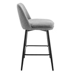 Homy Casa 2er-Set drehbarer Barhocker in Thekenhöhe mit gepolsterten Sitzen, Sitzhöhe 65 cm