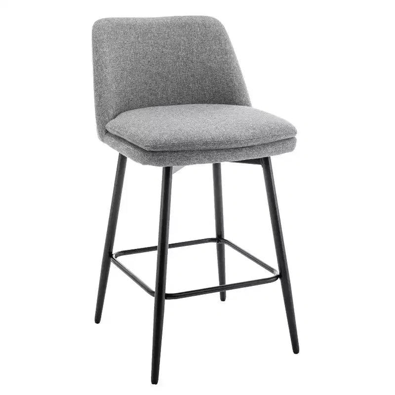 Homy Casa 2er-Set drehbarer Barhocker in Thekenhöhe mit gepolsterten Sitzen, Sitzhöhe 65 cm
