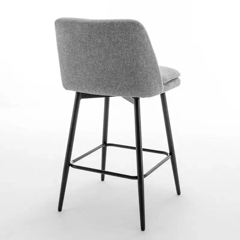 Homy Casa 2er-Set drehbarer Barhocker in Thekenhöhe mit gepolsterten Sitzen, Sitzhöhe 65 cm