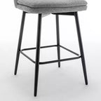 Homy Casa 2er-Set drehbarer Barhocker in Thekenhöhe mit gepolsterten Sitzen, Sitzhöhe 65 cm