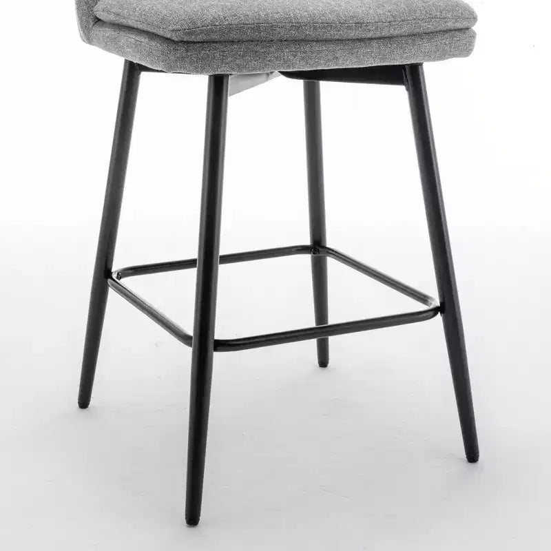 Homy Casa 2er-Set drehbarer Barhocker in Thekenhöhe mit gepolsterten Sitzen, Sitzhöhe 65 cm