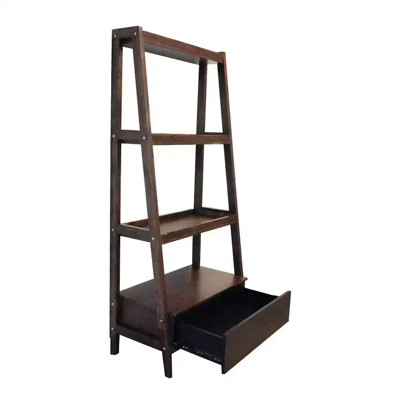 GDFStudio Blairmont Modernes Akazienholz-Leiterregal 68