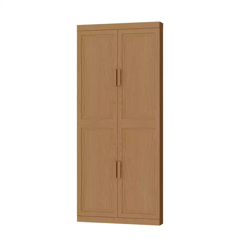 MAYEERTY Moderner Aufbewahrungsschrank mit 4 Türen, effiziente Aufbewahrung für Wohnzimmer, Esszimmer, Schlafzimmer, Beige, 2-teilig