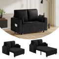 3-in-1 Pull-Out Couch, 56Loveseat Sleeper Sofa Bed, Full Size Pull Out Sofa Couch with Cup Holders, for Living Room, Bedroom, Apartment