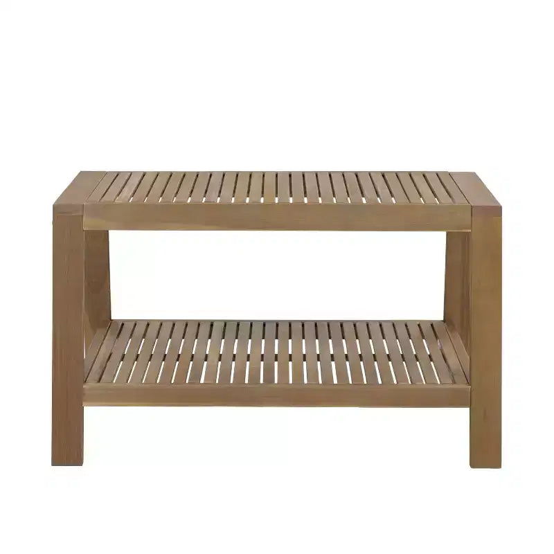 Christopher Knight Home Jela Übergangs-2-teiliges Terrassen-Set aus Akazienholz-Liegesofa und Couchtisch mit Kissen