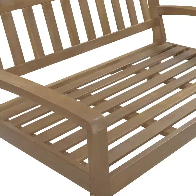 Christopher Knight Home Jela Übergangs-2-teiliges Terrassen-Set aus Akazienholz-Liegesofa und Couchtisch mit Kissen