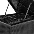 vidaXL Gartensofa Schwarz und Tropikblau
