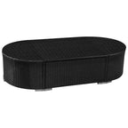 vidaXL Gartensofa Schwarz und Tropikblau