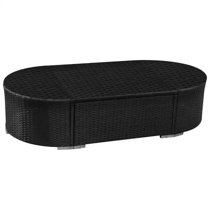 vidaXL Gartensofa Schwarz und Tropikblau