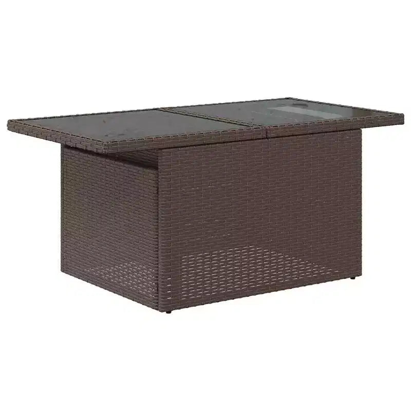 vidaXL Garten-Sofa-Set mit Kissen, modulares Outdoor-Sofa, 9-teilig, Polyrattan