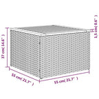 vidaXL 11-teiliges Garten-Sofa-Set mit Kissen Schwarz Polyrattan