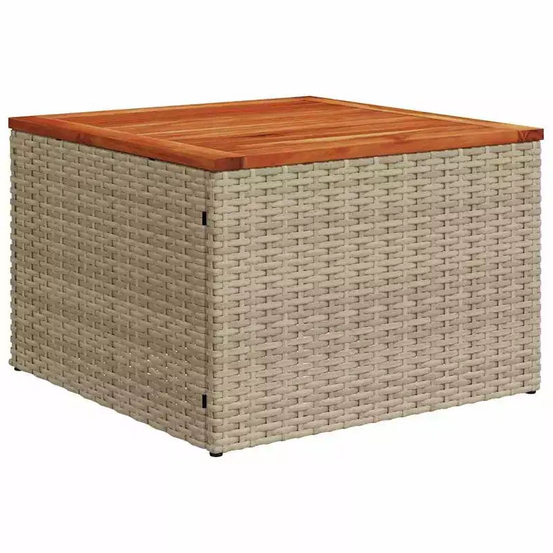 vidaXL 8-teiliges Gartensofa-Set mit Kissen Schwarz Polyrattan