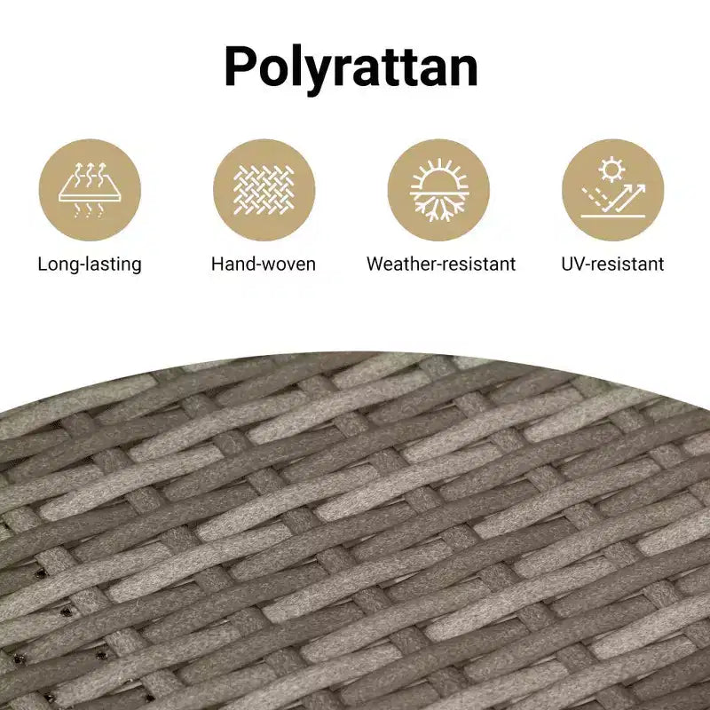 vidaXL Loungemöbel-Set mit Kissen Outdoor-Möbel 12-teilig Polyrattan
