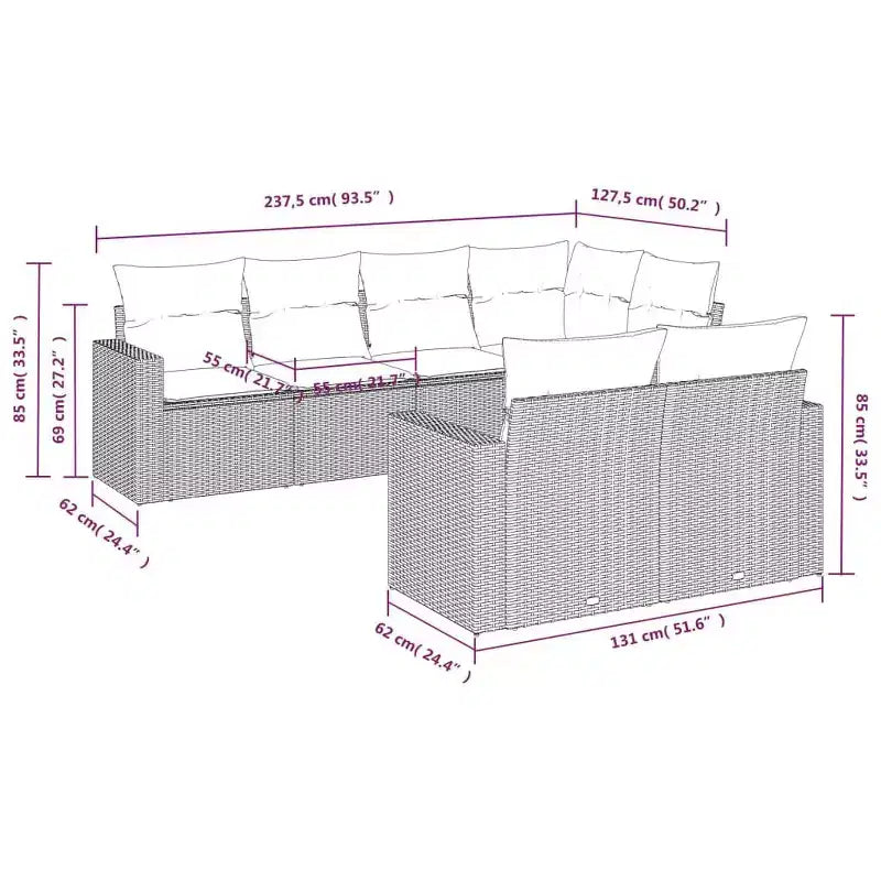 vidaXL Garten-Essgruppe