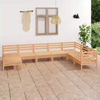 vidaXL Garten-Lounge-Set Massives Kiefernholz Modulares Garten-Lounge-Set