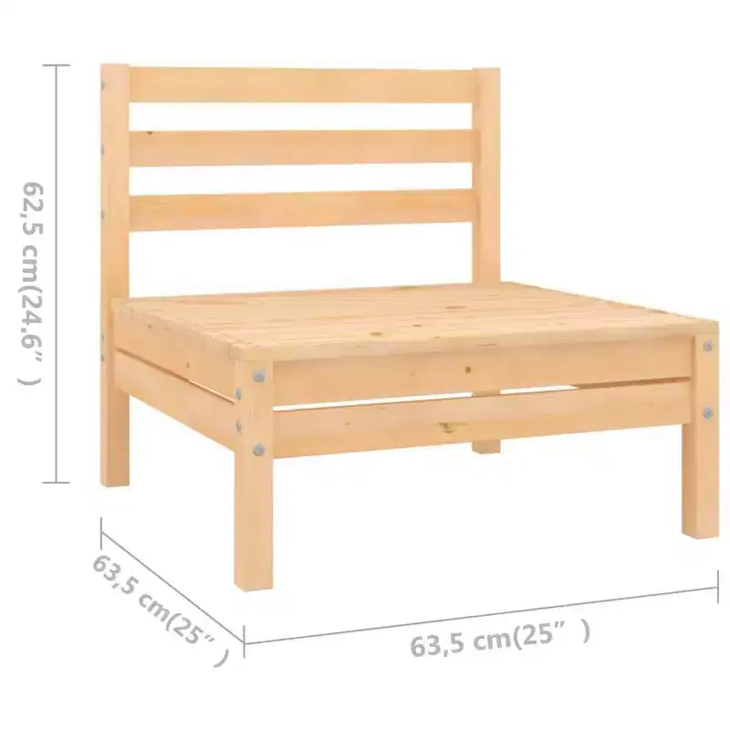 vidaXL Garten-Lounge-Set Massives Kiefernholz Modulares Garten-Lounge-Set