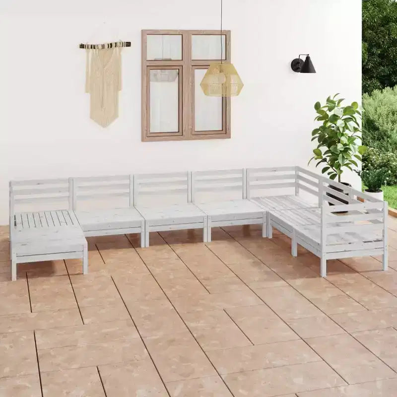 vidaXL Garten-Lounge-Set Massives Kiefernholz Modulares Garten-Lounge-Set
