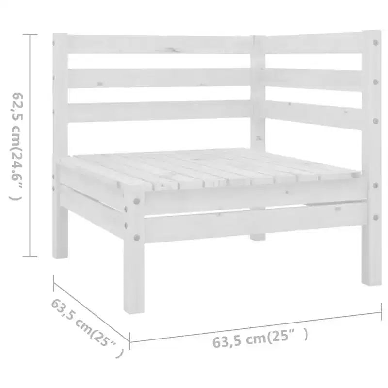 vidaXL Garten-Lounge-Set Massives Kiefernholz Modulares Garten-Lounge-Set