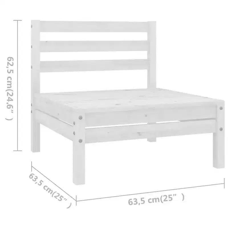 vidaXL Garten-Lounge-Set Massives Kiefernholz Modulares Garten-Lounge-Set