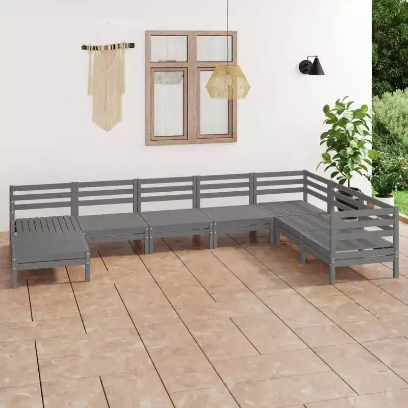 vidaXL Garten-Lounge-Set Massives Kiefernholz Modulares Garten-Lounge-Set