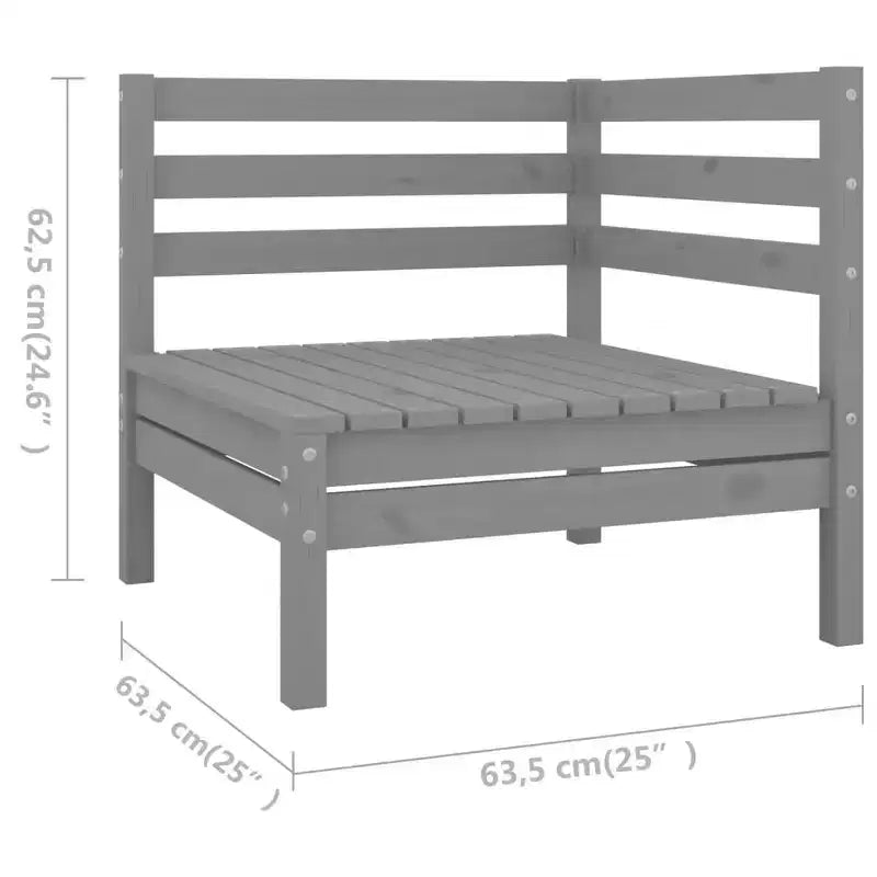 vidaXL Garten-Lounge-Set Massives Kiefernholz Modulares Garten-Lounge-Set