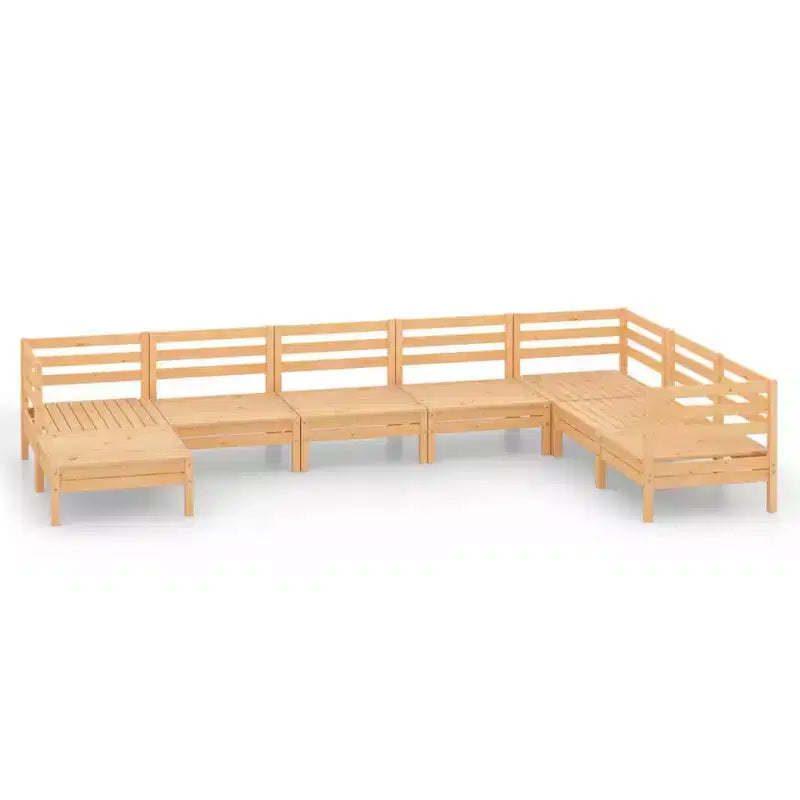 vidaXL Garten-Lounge-Set Massives Kiefernholz Modulares Garten-Lounge-Set