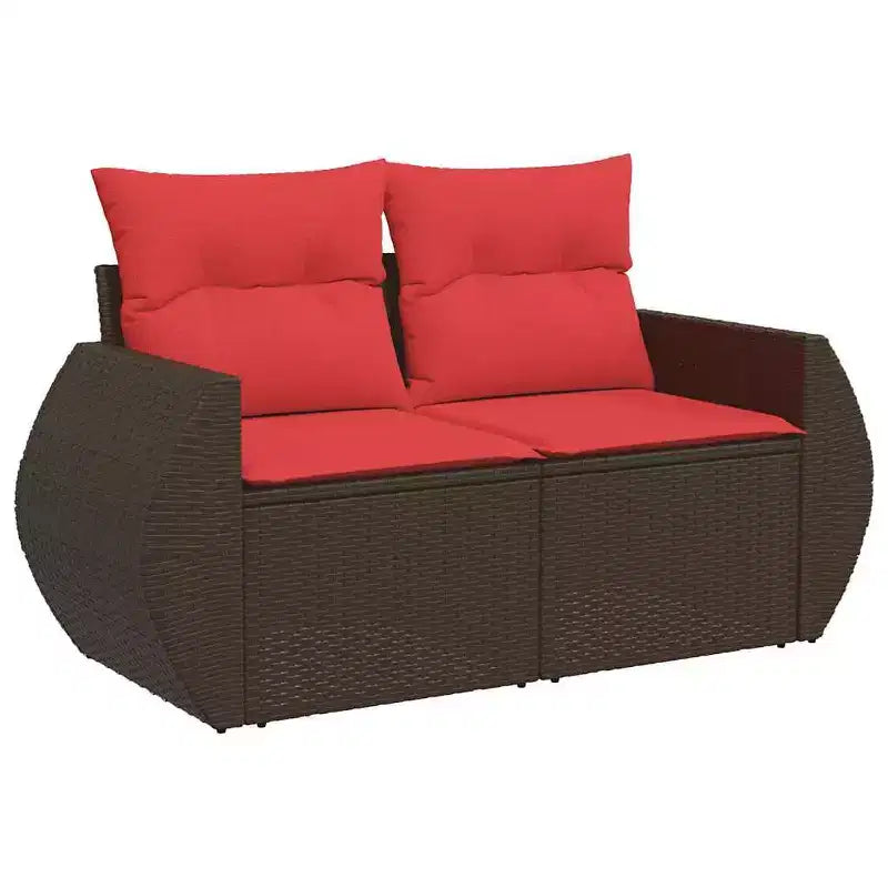 vidaXL Garten-Sofa-Set Schwarz