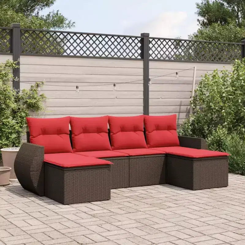 vidaXL Garten-Sofa-Set Schwarz
