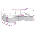vidaXL Garten-Sofa-Set Schwarz
