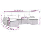 vidaXL Garten-Sofa-Set Schwarz
