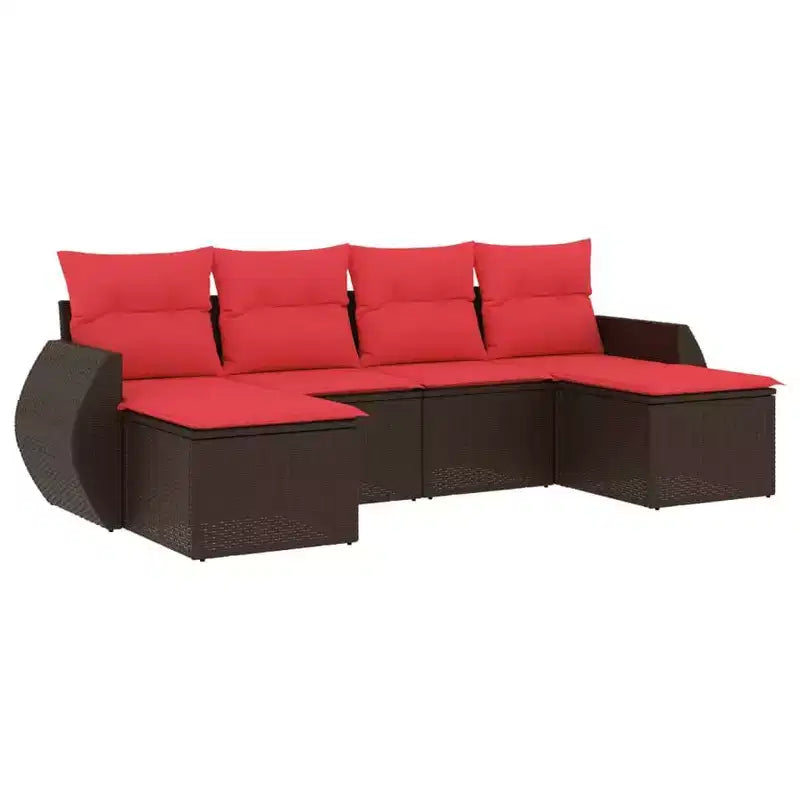 vidaXL Garten-Sofa-Set Schwarz