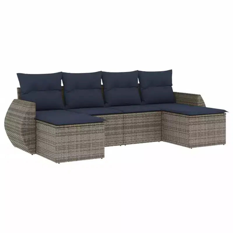 vidaXL Garten-Sofa-Set Schwarz