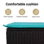 vidaXL Loungeset Schwarz Polyrattan 5-teiliges Set Modularelement