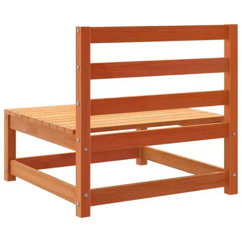 vidaXL Garten-Sofa-Set Naturholz Kiefer Massivholz Mittel Modular