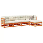 vidaXL Garten-Sofa-Set Naturholz Kiefer Massivholz Mittel Modular