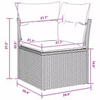 vidaXL Garten-Sofa-Set 6-tlg. braun Polyrattan