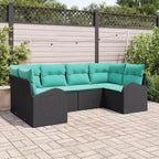 vidaXL Garten-Sofa-Set 6-tlg. braun Polyrattan